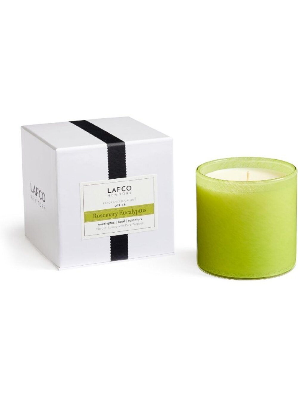 Rosemary Eucalyptus Candle - 15.5 oz, 90-Hour Burn, Reusable Glass Vessel